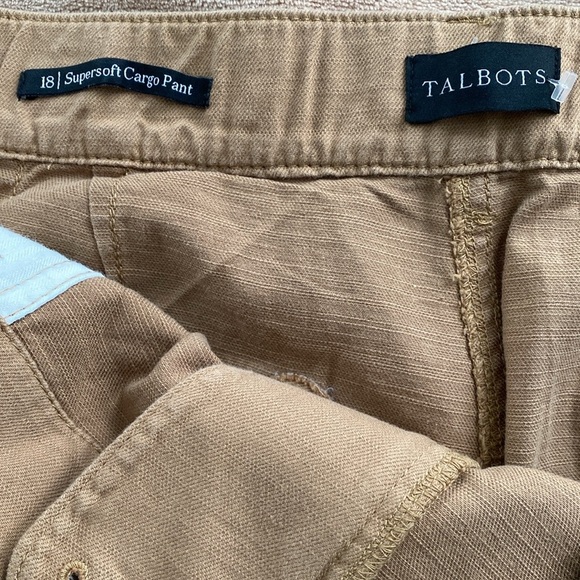 Talbots Women's Super-soft Cargo Pants P15 Petit Khak High Rise 100% Cotton Y-2 - Picture 8 of 11